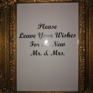 Framed wedding sign